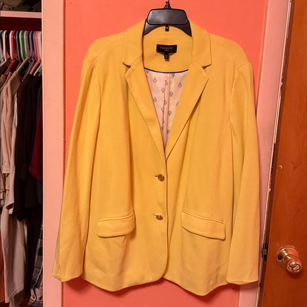 Talbots Women's Yellow Blazer